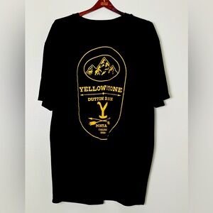 Yellowstone T-Shirt Black Gold‎ 3XL Paramount Studios Dutton Ranch Western TV